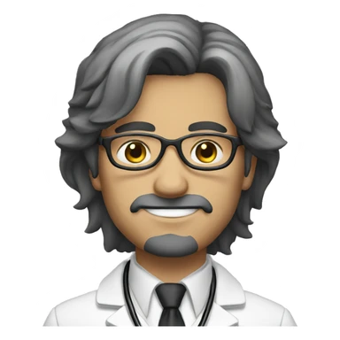 male goth doctor with glasses sticker