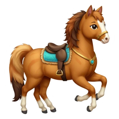 cat on horse sticker