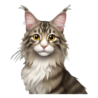 Maine coon cat tabby sticker