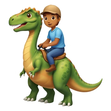 Person riding dinosaur  sticker