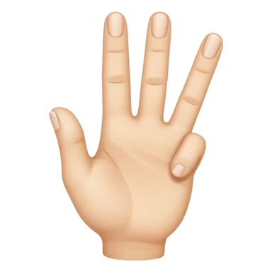 “Emoji-style hand making the letter ‘L’, with the index finger slightly curved. Clean, simple design, smooth shapes, neutral skin tone. White or transparent background, high resolution.” sticker