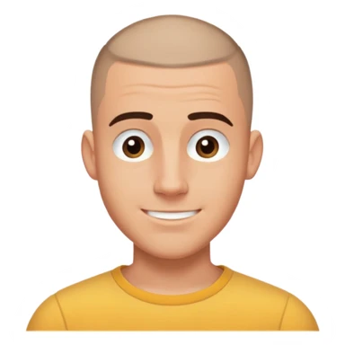 Rafe Cameron from Outer Banks, buzz cut, smirking, head and shoulders sticker