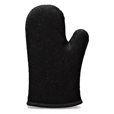 Realistic black glitter oven mitt isolated  sticker