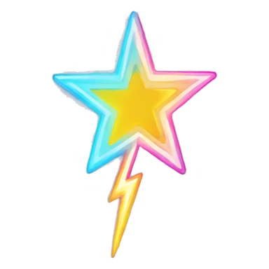 Five-pointed star, where one of them becomes a Lightning Bolt sticker