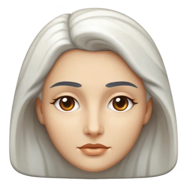 Marble style statue of woman face sticker