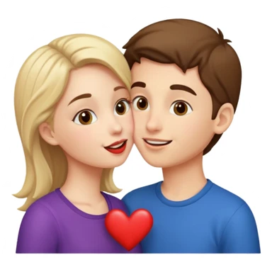 Love between a boy and girl kissing  sticker
