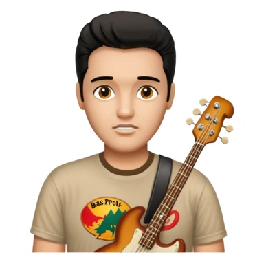 Elvis Presley wearing a bass pro shops tshirt sticker