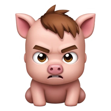 angry Minecraft baby Piglin sticker
