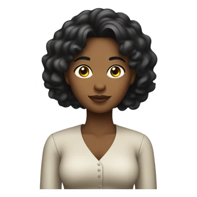 Chica negra con pelo lacio sticker