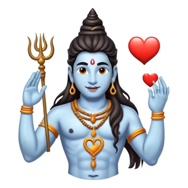 Hindu god shiva sending heart  sticker