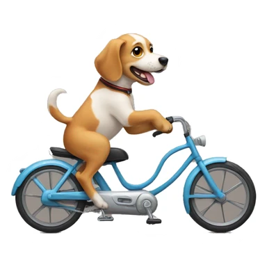 dog on a bike sticker