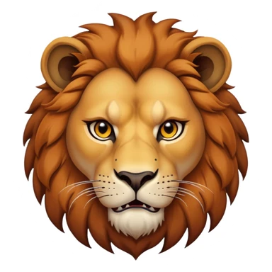 nasty lion looking sideways with mean fierce expression sticker