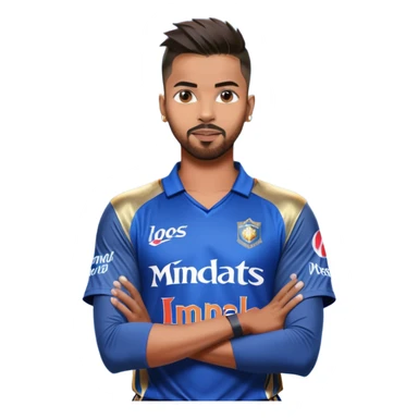 Hardik Pandya in Mumbai Indians IPL 2025 team sticker