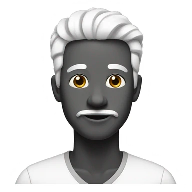 tall black and white doodle   sticker