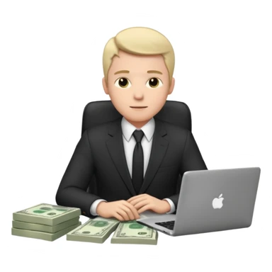 aktien experte er sitz am laptop und verdient durchs traden geld

geld sollte um ihn herum sein sticker