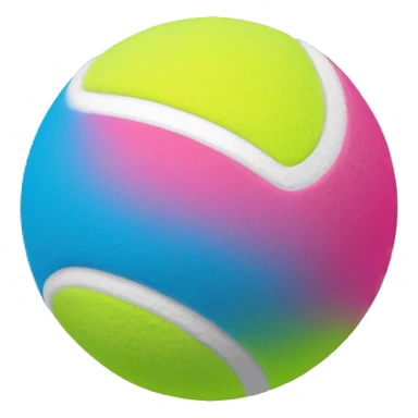 Blue and pink ombre tennis ball sticker