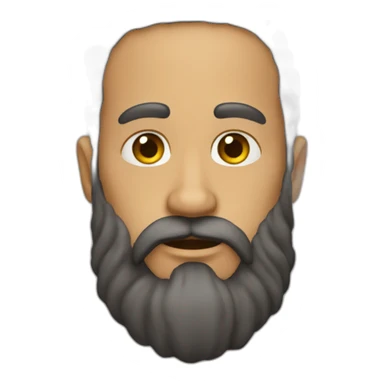 Calvo con barba sticker