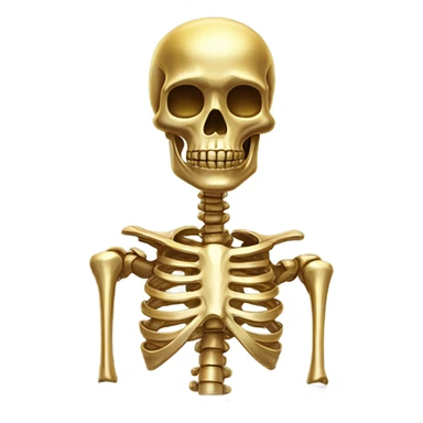 Skeleton made out of gold sticker