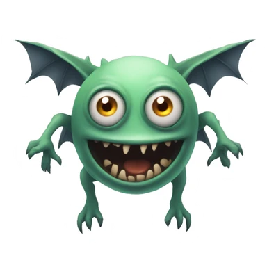 So scary flying monster with so many eyes sticker