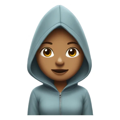 girl with shark hoodie sticker