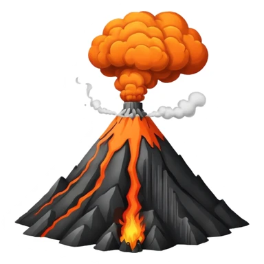Volcano smoking before eruption no lava sticker