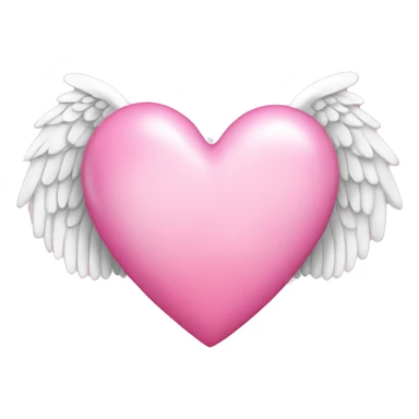 Pink heart with angel wings sticker