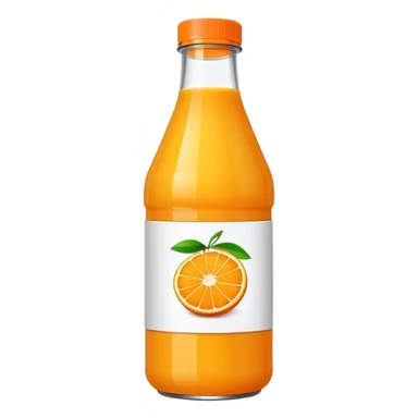 Orange juice bottle sticker