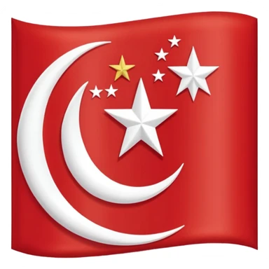 create an ottoman empire flag emoji. the shape of flag is like usual flag emojis alright sticker