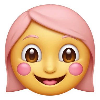 Smirk emoji with blush cheeks sticker