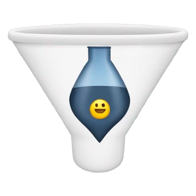 create an emoji with a funnel symbol with a person next to it  sticker