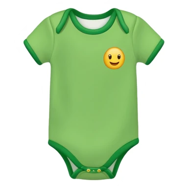 
Plain green baby’s onesie shirt sticker