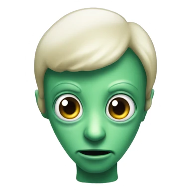 curious alien sticker