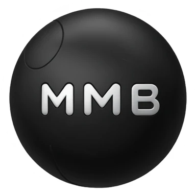 Black pull Ball with MB written on it. Nothing else no holes or anything. sticker