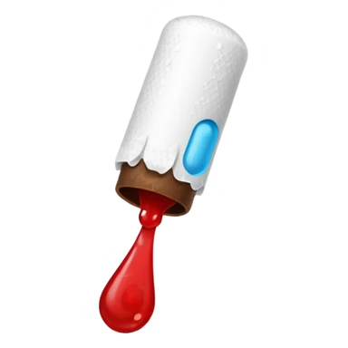 tampon + blood droplet + piece of poop sticker