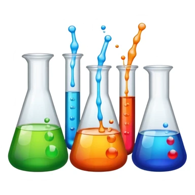 chemistry lab with beakers sticker