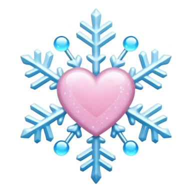 snowflake pink heart color white baby blue and baby pink glitter glow basic realist BOW EGIRLS WANTS THIS EMOJI CUTE KAWAII sticker