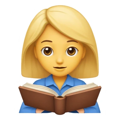 emoji LENDO UM LIVRO ESTUDANDO FEMININO sticker