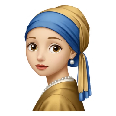Girl with a Pearl Earring painting sticker