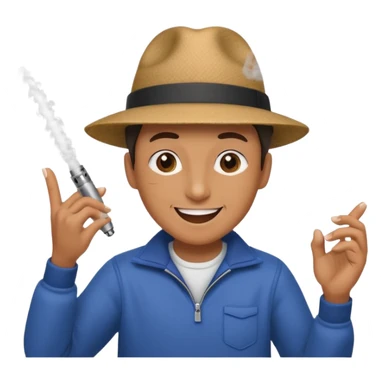 Vape dancing like a kid and happy sticker