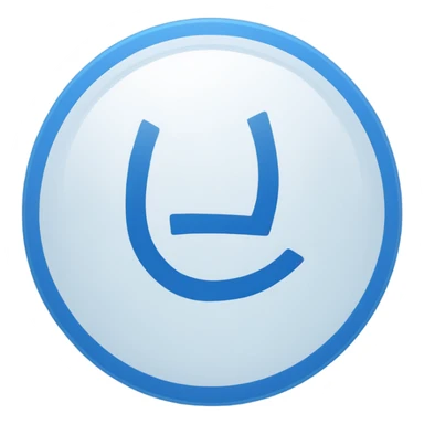 a small, blue checkmark inside a circular blue background. The checkmark is white, simple, and slightly curved with sharp edges. The circle is solid blue, and the checkmark is centered within the circle. sticker