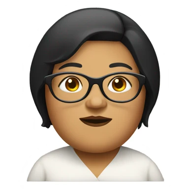 Fat lady with a black bob and glasses  sticker