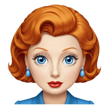 Lucille Ball with blue eyes sticker
