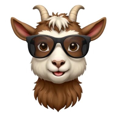 Goat with full black sunglasses  sticker