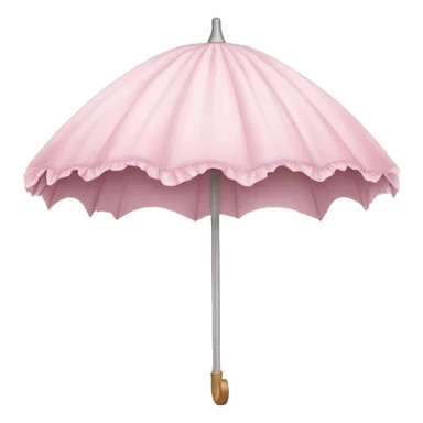 pale pink frilly parasol   sticker