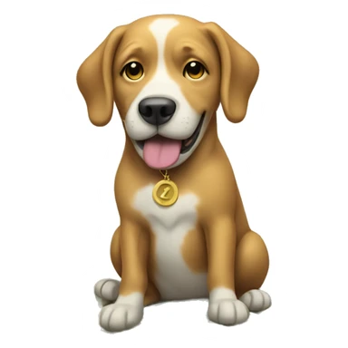 Dog with pile of money sticker