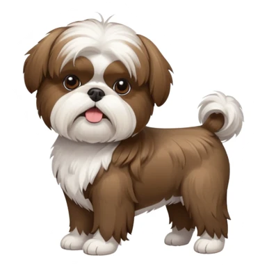 shih tzu dog gettig haircut sticker