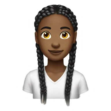 Black teenager with box braids sticker