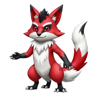 Shiny furry cool Zeraora-Zangoose-Obstagoon-fusion sticker