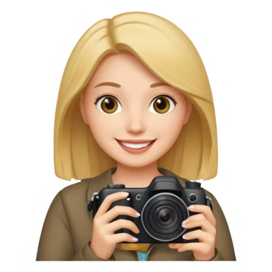 women with digicam sticker