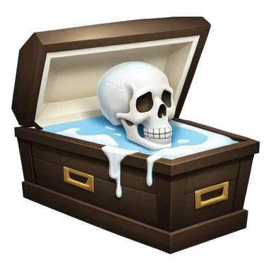 Skull heart milk coffin rain sticker